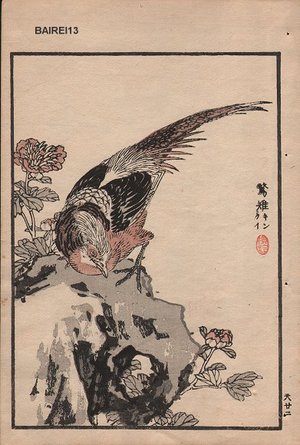 Kono Bairei: Pheasant, one album page - Asian Collection Internet Auction