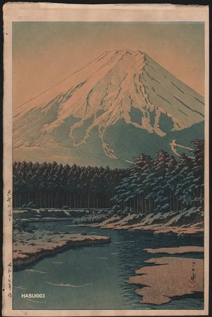 Kawase Hasui: Mt. Fuji Seen from Oshino - Asian Collection Internet Auction