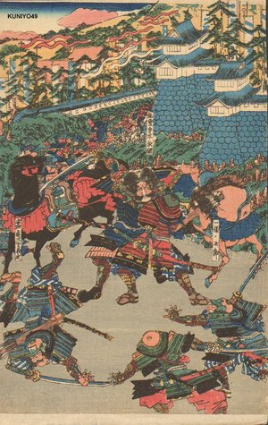 Utagawa Kuniyoshi, 歌川国芳 (Kuniyoshi)による浮世絵「Battle」