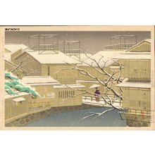 Japanese Print "Tatsumi Bridge at Shirakawa River" by Isoda, Mataichiro