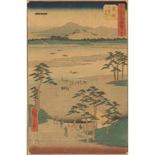 Utagawa Hiroshige: Ferry on Tenryu River near Mitsuke - Asian Collection Internet Auction