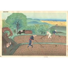 Ono, Bakufu: Working rice - Asian Collection Internet Auction