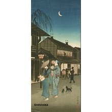Hiroshige IV: Minstrels at night - Asian Collection Internet Auction