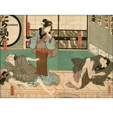 Japanese Print "2 panels of triptych" by Utagawa Kunisada, 歌川国貞 (Kunisada)