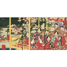 豊原周延: Triptych - Asian Collection Internet Auction