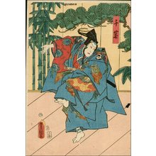 歌川国貞: One panel of triptych - Asian Collection Internet Auction