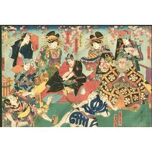 Utagawa Kunisada: Yokoban (horizontal print) - Asian Collection Internet Auction