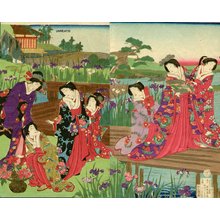 Not signed: Irises in royal garden - Asian Collection Internet Auction