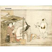 Kitagawa Utamaro: Two book pages - Asian Collection Internet Auction