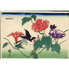 歌川広重: Swallow and morning glories - Asian Collection Internet Auction