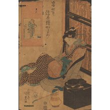 Japanese Print "Beauty" by Utagawa Kunisada, 歌川国貞 (Kunisada)