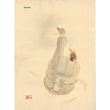 Takeuchi, Seiho: Sparrow in bucket - Asian Collection Internet Auction