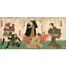 Utagawa Kunisada, 歌川国貞 (Kunisada)による浮世絵「Actor roles in cartouches not translated」