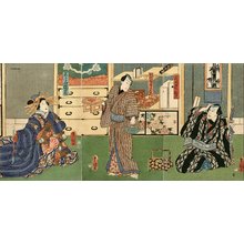 Utagawa Kunisada: Actor roles in cartouches not translated - Asian Collection Internet Auction