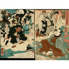 Utagawa Kuniyoshi, 歌川国芳 (Kuniyoshi)による浮世絵「Diptych」