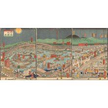 歌川貞秀: Triptych - Asian Collection Internet Auction