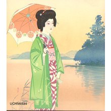 Unknown: BIJIN (beauty) by lake - Asian Collection Internet Auction