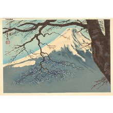 Tokuriki Tomikichiro: Cherry Blossoms at Mt. Fuji - Asian Collection Internet Auction