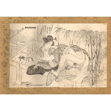 Katsukawa Shunsho: Samurai and young courtesan in corridor - Asian Collection Internet Auction