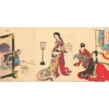 Toyohara Chikanobu: Triptych - Asian Collection Internet Auction