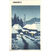 After Kawase, Hasui: Similar to Terajima in the Snow (1930's) - Asian Collection Internet Auction