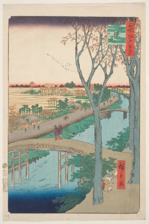 Japanese Print "Koume Embankment (Koumezutsumi)" by Utagawa Hiroshige, 歌川広重 (Utagawa Hiroshige I 歌川 広重)