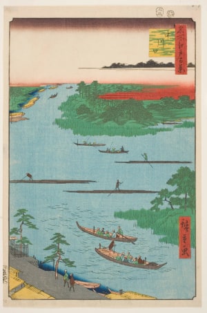 Japanese Print "Nakagawa River Mouth (Nakagawaguchi)" by Utagawa Hiroshige, 歌川広重 (Utagawa Hiroshige I 歌川 広重)
