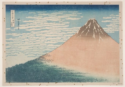 Katsushika Hokusai, 葛飾北斎 (Katsushika Hokusai 葛飾 北斎)による浮世絵「South Wind, Clear Sky (Gaifū kaisei), also known as Red Fuji」