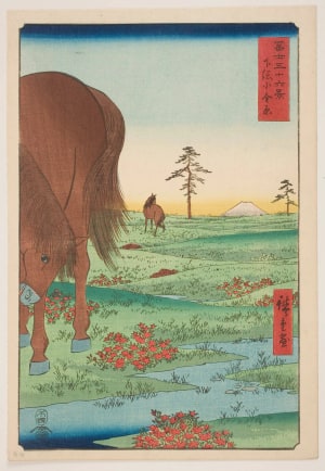 Japanese Print "Kogane Plain in Shimōsa Province (Shimōsa Koganehara)" by Utagawa Hiroshige, 歌川広重 (Utagawa Hiroshige I 歌川 広重)