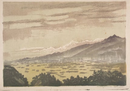 Japanese Print "Landscape" by Oda Kazuma, 織田一磨 (Oda Kazuma)