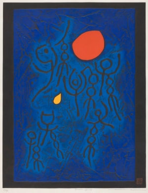 Japanese Print "Poem 69-17" by Maki Haku, 巻白 (Maki Haku)
