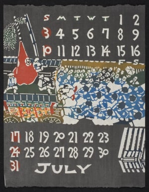 Estampe japonaise "July, 1977 – Gion Festival Float in Kyoto" par Nishijima, Takeshi