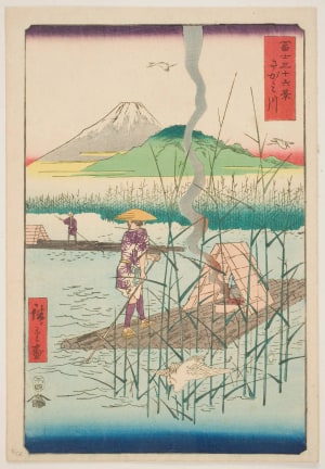 Japanese Print "The Sagami River (Sagamigawa)" by Utagawa Hiroshige, 歌川広重 (Utagawa Hiroshige I 歌川 広重)