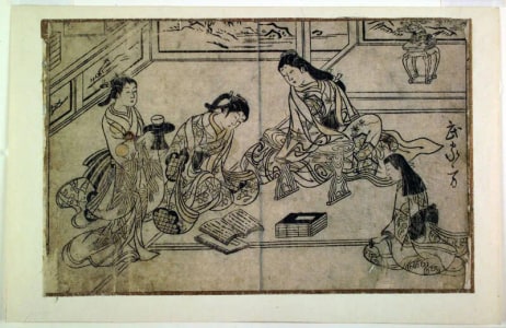 Japanese Print "Samurai Style Family (Buke-gata)" by Nishikawa Sukenobu, 西川祐信 (Nishikawa Sukenobu)