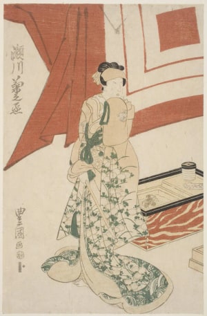 Japanese Print "Segawa Kikunojo in His Dressing Room" by Utagawa Toyokuni I, 歌川豊国 (Utagawa Toyokuni I 歌川 豊国)