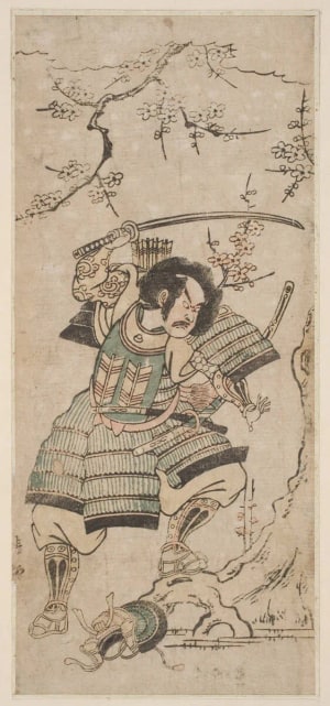 Japanese Print "Kajiwara Genda Kagesue" by Torii Kiyotsune, 鳥居清経 (Torii Kiyotsune)