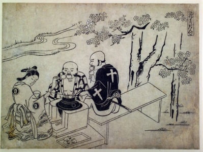 Japanese Print "Hanayori Dumplings (Hanayori dango)" by Okumura Masanobu, 奥村政信 (Okumura Masanobu 奥村 政信)