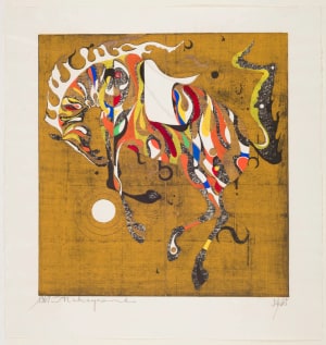 Estampe japonaise "Afternoon of Decorated Horse (B)" par Nakayama Tadashi