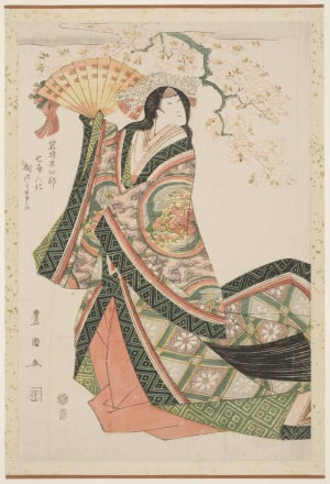 Japanese Print "Actor Iwai Hanshirō V as a Court Lady" by Utagawa Toyokuni I, 歌川豊国 (Utagawa Toyokuni I 歌川 豊国)