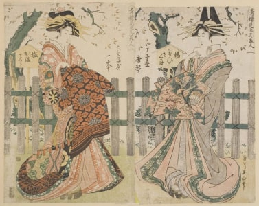 Japanese Print "Karakoto Of Choji-Ya" by Kikugawa Eizan, 菊川英山 (Kikukawa Eizan 菊川 英山)