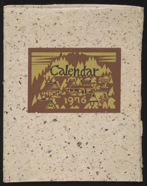 Estampe japonaise "Calendar 1976" par Nishijima, Takeshi