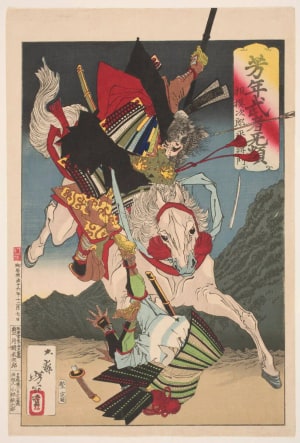 Japanese Print "Sagami Jirō Taira no Masakado" by Tsukioka Yoshitoshi, 月岡芳年 (Tsukioka Yoshitoshi 月岡 芳年)