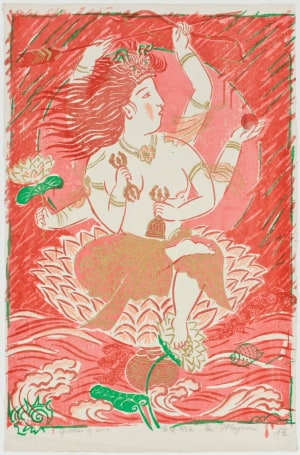 Japanese Print "Goddess of Love" by Mayumi Oda
