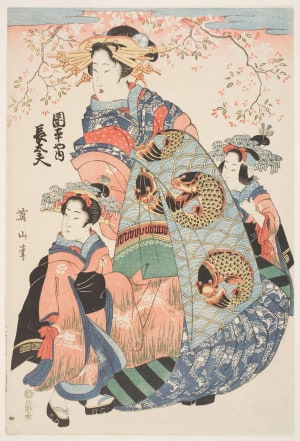 Japanese Print "The Courtesan Chōdayū of the Okamotoya (Okamotoya uchi Chōdayū)" by Kikugawa Eizan, 菊川英山 (Kikukawa Eizan 菊川 英山)
