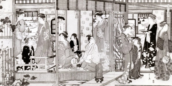 Japanese Print "Asagao" by Hosoda Eishi, 細田栄之 (Hosoda Eishi)