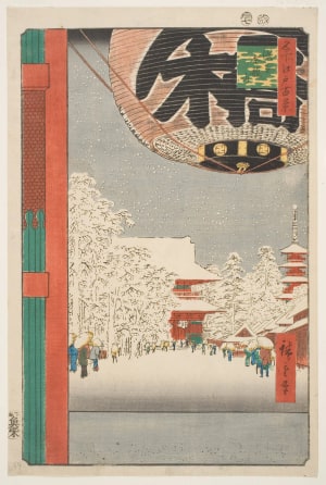 Utagawa Hiroshige, 歌川広重 (Utagawa Hiroshige I 歌川 広重)による浮世絵「Kinryūzan Temple, Asakusa (Asakusa Kinryūzan)」