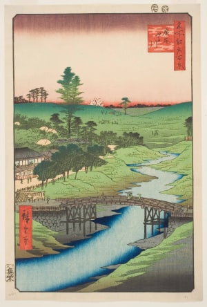 Japanese Print "Furukawa River, Hiroo (Hiroo Furukawa)" by Utagawa Hiroshige, 歌川広重 (Utagawa Hiroshige I 歌川 広重)