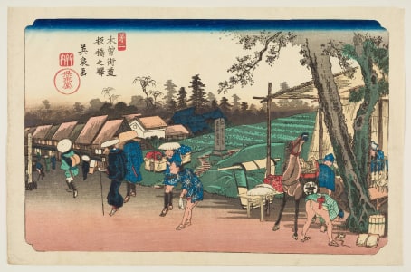 Japanese Print "Itabashi Post Station" by Keisai Eisen, 渓斉英泉 (Keisai Eisen 渓斉 英泉)