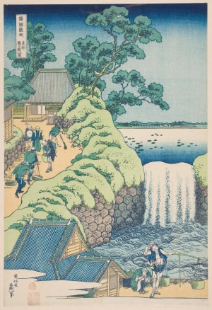 Japanese Print "The Falls at Aoigaoka in the Eastern Capital (Tōto Aoigaoka no taki)" by Katsushika Hokusai, 葛飾北斎 (Katsushika Hokusai 葛飾 北斎)