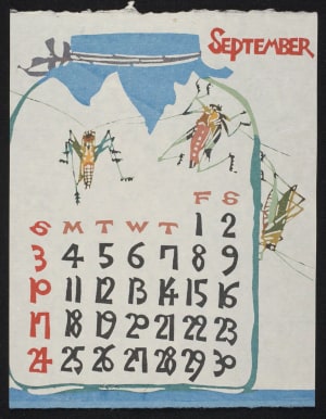 Estampe japonaise "September, 1978 – A Jar with Crickets" par Takeshi Nishijima